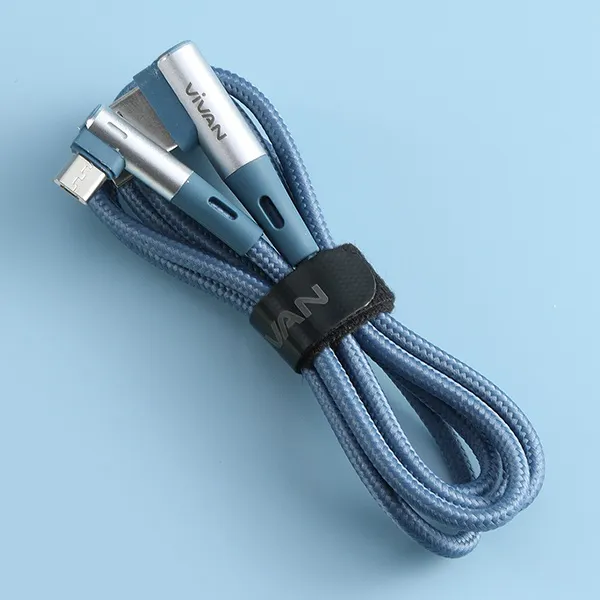 Cáp chữ L Gaming cổng Micro 2.4A 1M BWM100S Blue
