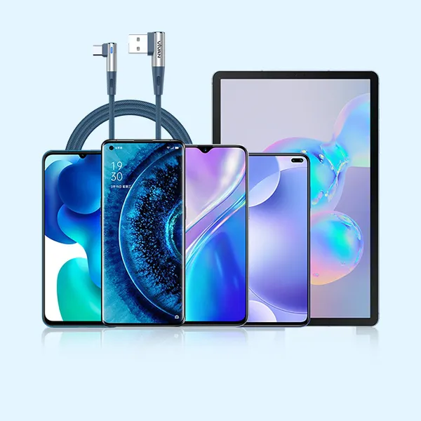 Cáp chữ L Gaming cổng Micro 2.4A 1M BWM100S Blue