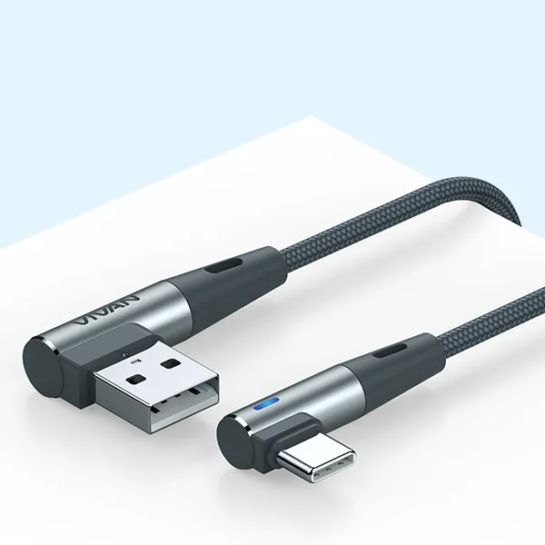 Cáp chữ L Gaming cổng Type-C 2.4A 1M BWC100S Gray