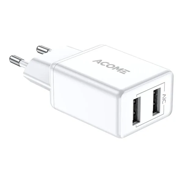 Cốc Sạc Nhanh AC03 White 2.4A 2 USB