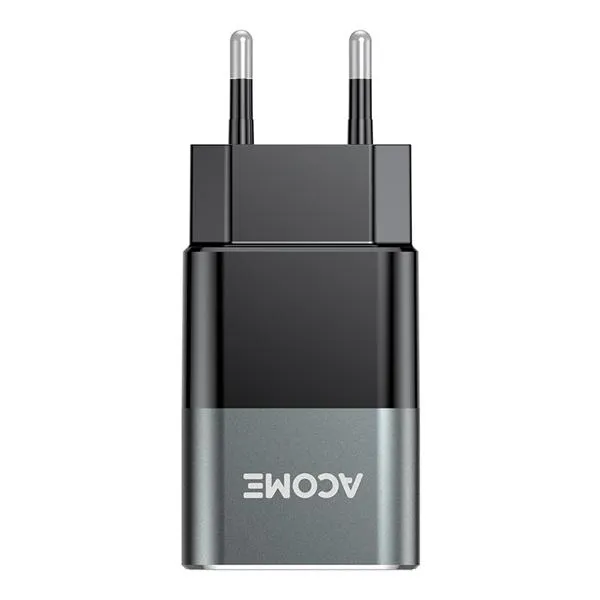 Cốc Sạc Nhanh AC01 Black Grey 1 USB 18W 3A QC 3.0