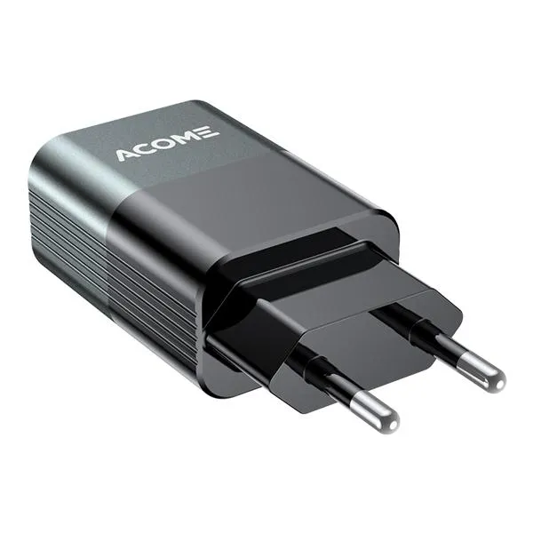 Cốc Sạc Nhanh AC01 Black Grey 1 USB 18W 3A QC 3.0
