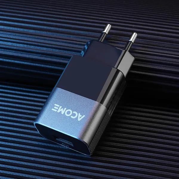 Cốc Sạc Nhanh AC01 Black Grey 1 USB 18W 3A QC 3.0