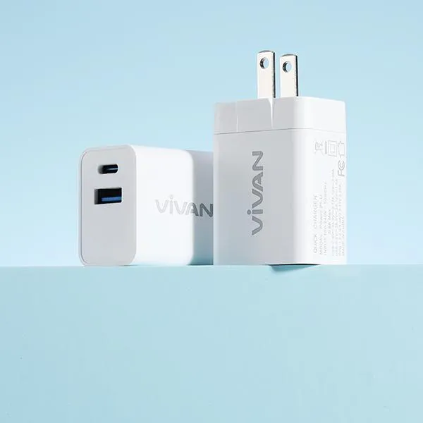 Cốc sạc nhanh Power 25U White 25W PD/QC 3.0 2 cổng USB-A/Type-C