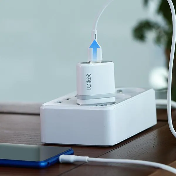 Cốc sạc RT-K7 1 cổng USB 5W Kèm Cáp Micro