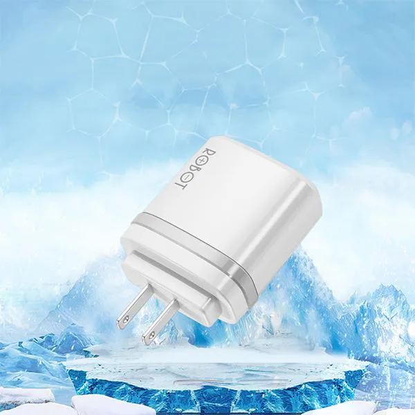 Cốc sạc RT-K9U White 2.1A 2 USB Kèm cáp iPhone 1m