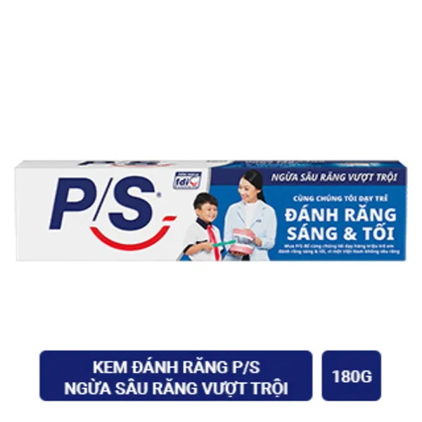 Kem Đánh Răng P/S Ngừa Sâu Răng Vượt Trội 180g