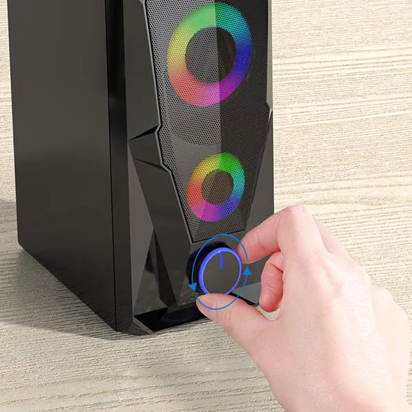 Loa Gaming Led RGB 6W RS200 Black