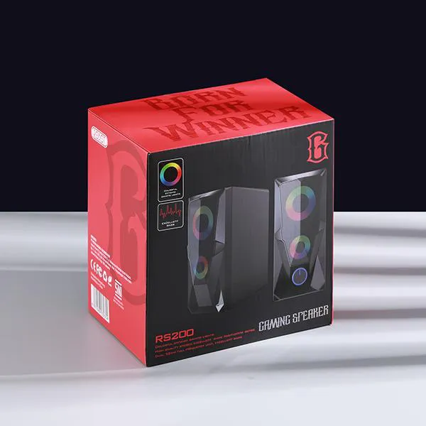 Loa Gaming Led RGB 6W RS200 Black