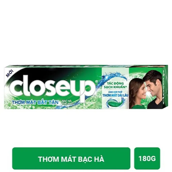 Kem Đánh Răng Closeup Thơm Mát Bạc Hà 180g
