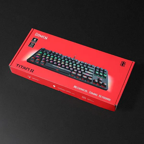 Bàn phím cơ Gaming LED RGB Titan II black