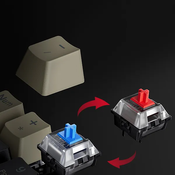 Bàn phím cơ Gaming đèn LED Titan Elite gray