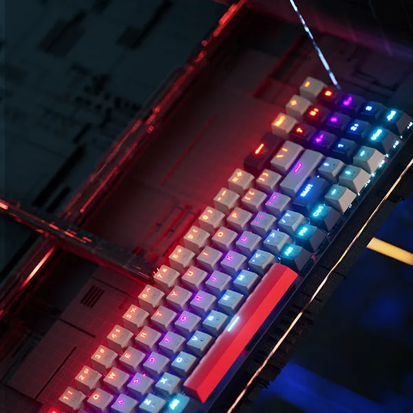Bàn phím cơ Gaming đèn LED Titan Elite gray