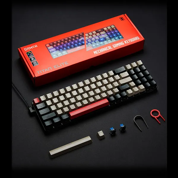 Bàn phím cơ Gaming đèn LED Titan Elite gray