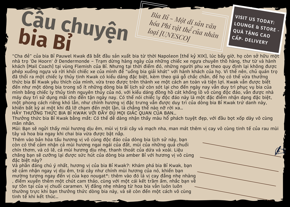 Câu chuyện bia Bỉ Kwak 8,4% - Dòng bia Bỉ lịch sử từ thời Napoleon