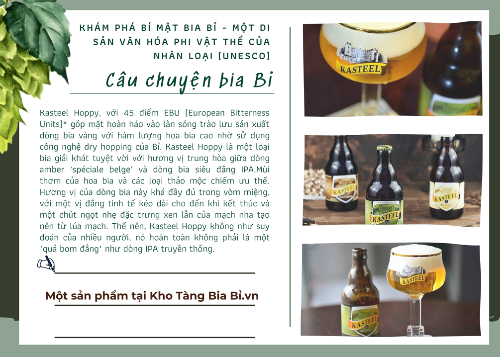 Câu chuyện Bia đắng Kasteel Hoppy 6,5% Độ đắng 45 EBU