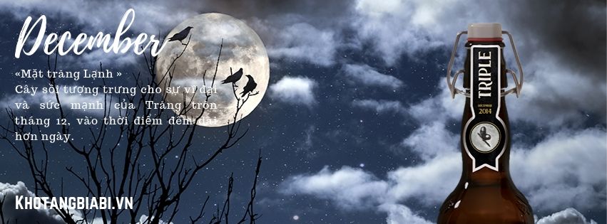 Biểu tượng bia Nữ tu Paix Dieu Trăng tròn tháng 12: «Trăng Lạnh – Cold Moon»