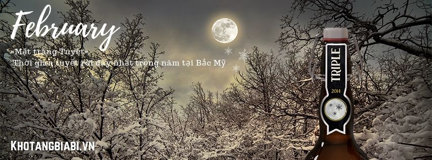 Biểu tượng bia Nữ tu Paix Dieu Trăng tròn tháng 2: «Trăng tuyết - Snow Moon»
