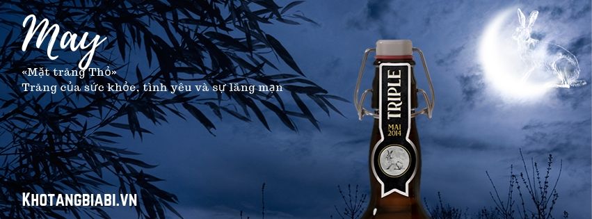 Biểu tượng bia Nữ tu Paix Dieu Trăng tròn tháng 5: «Trăng Thỏ - Hare Moon»