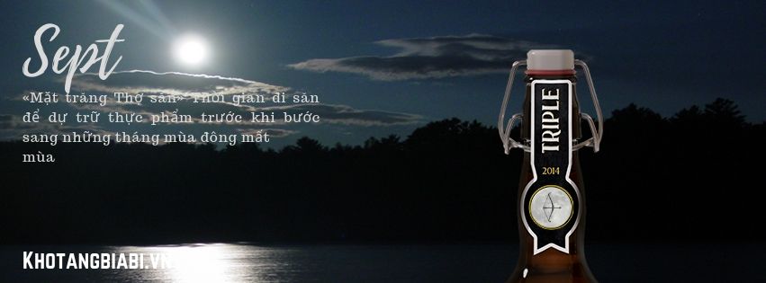 Biểu tượng bia Nữ tu Paix Dieu Trăng tròn tháng 9: «Trăng thợ săn - Hunter’s Moon»