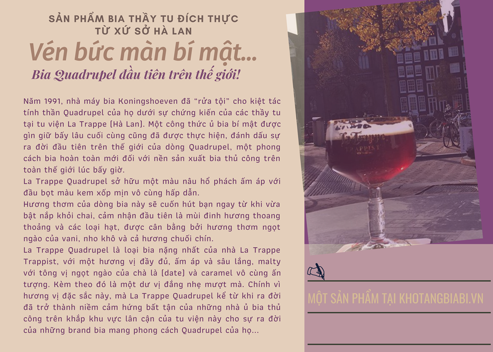 Câu chuyện bia thầy tu La Trappe Quadrupel 10% I Bia Quadrupel đầu tiên trên thế giới!