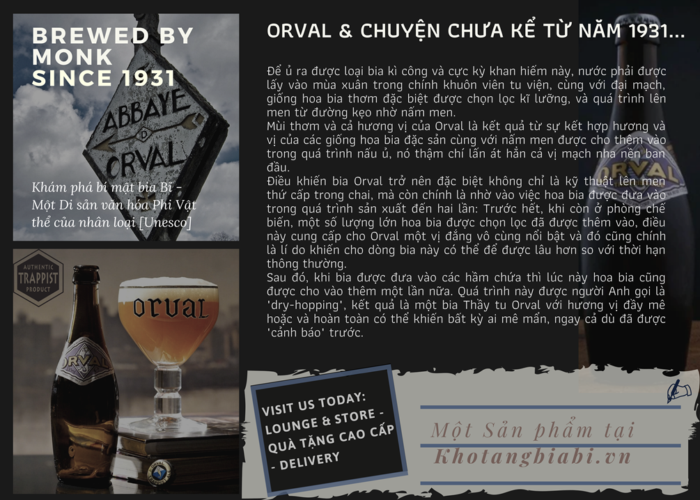 Câu chuyện về bia Thầy Tu Trappist Orval - Dòng bia limited edition luôn được thế giới săn lùng...