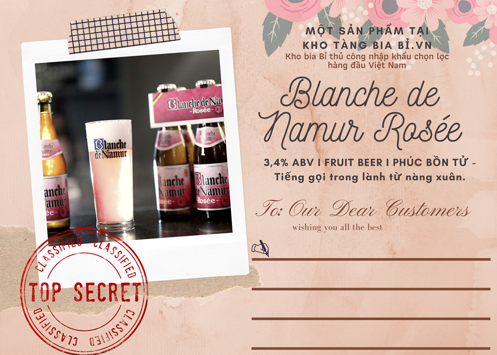 Thông tin bia Trái cây Phúc bồn tử Blanche de Namur Rosée