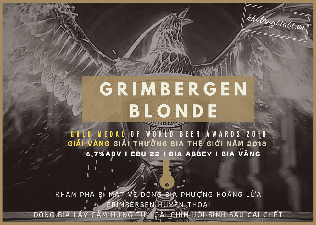 Bia Tu viện Bỉ Grimbergen Blonde – Since 1128 - "Vua Của Mọi Dòng Bia Vàng"