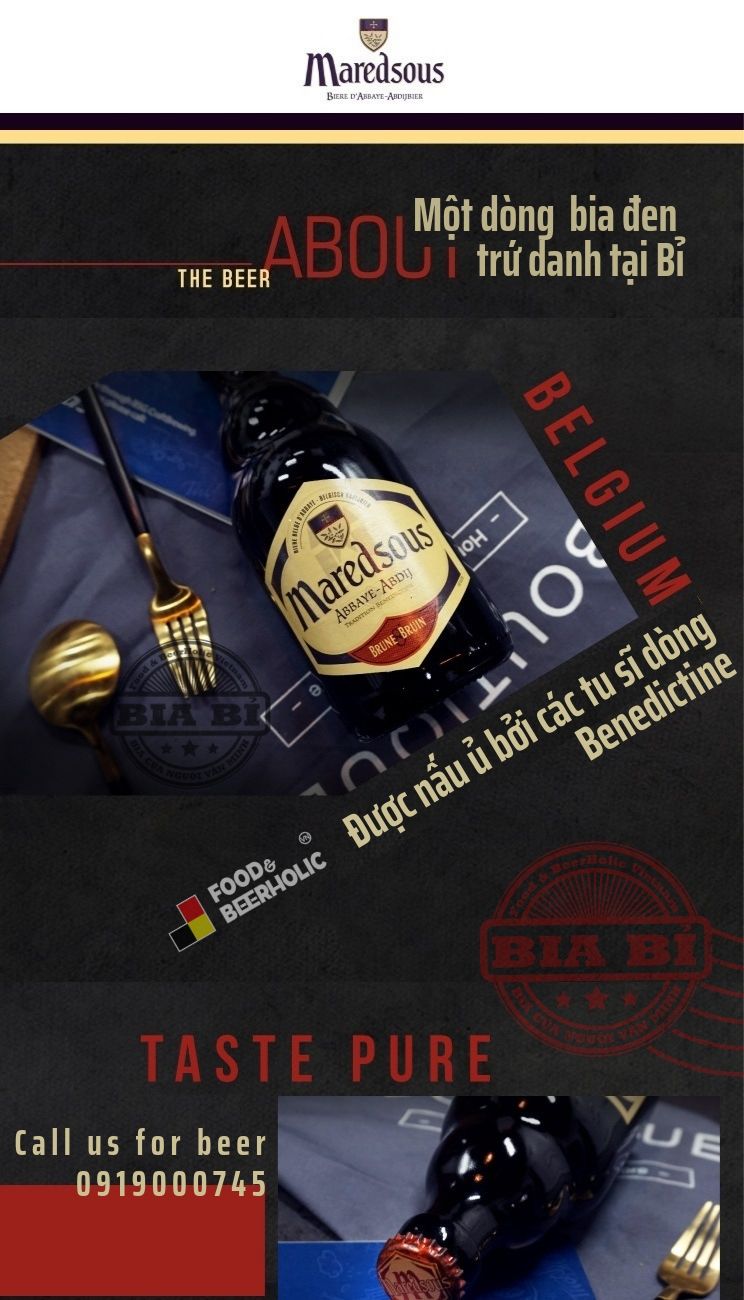 Câu chuyện bia Tu viện Bỉ Maredsous Brune