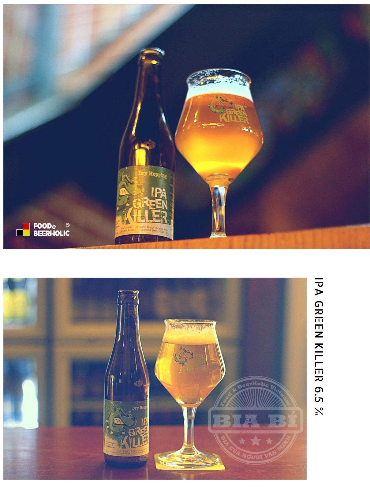 bia đắng Bỉ Green Killer bia vàng 6,5 %