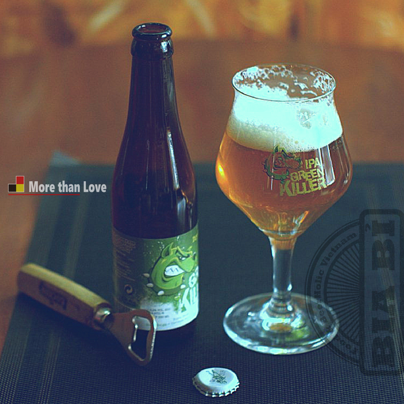 đồ khui bia Bỉ IPA Green Killer