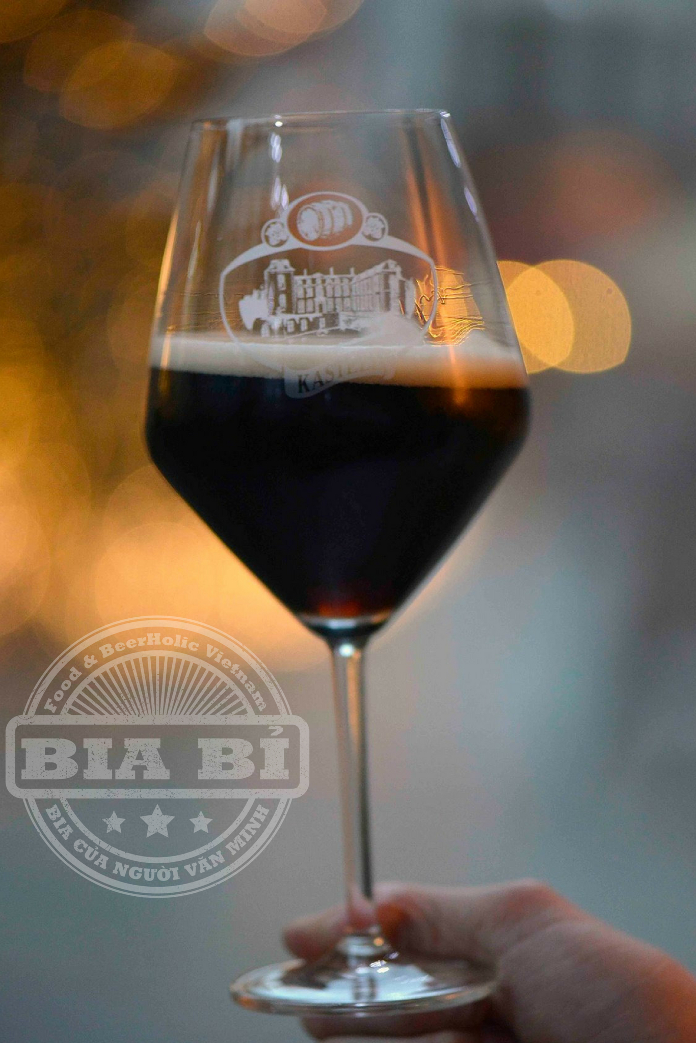 Ly thủy tinh cao cấp uống bia đen Bỉ Barista Chocolate Quad 11%