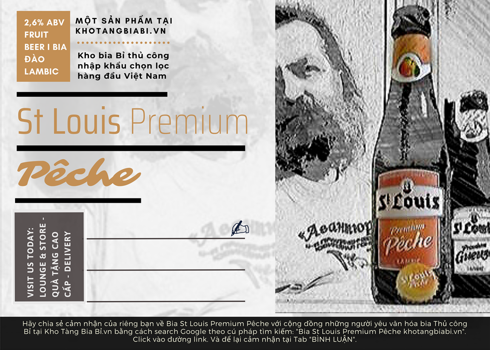 Thông tin St Louis Premium Pêche 2,6% Abv I Bia Trái cây Bỉ vị đào