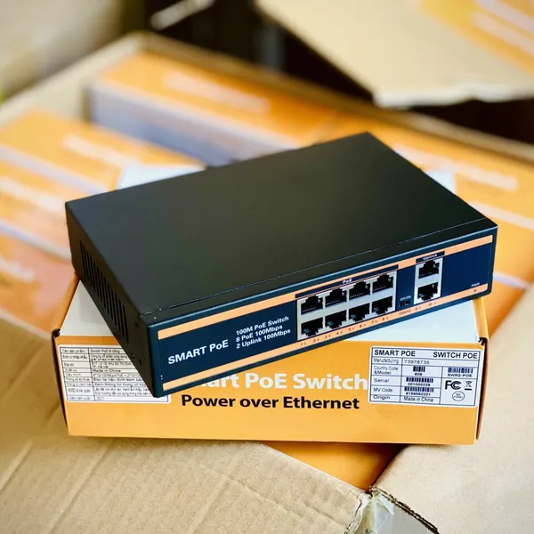 SWITCH SMART POE 8 PORT + 2 UPLINK