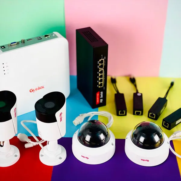 TRỌN BỘ 4 CAMERA IP THƯƠNG HIỆU GLOBAL 2.O MEGAPIXEL