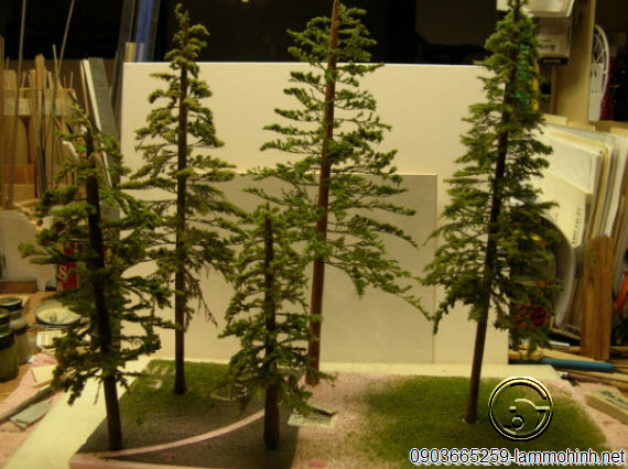 Mô hình kiến trúc nhóm nhiều cây thông Mô hình kiến trúc nhóm nhiều cây thông