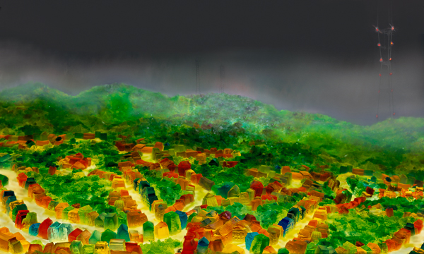 Mô hình kiến trúc các khu nhà ở bằng kẹo gum trong mô hình của Hickok Mô hình kiến trúc các khu nhà ở bằng kẹo gum trong mô hình của Hickok