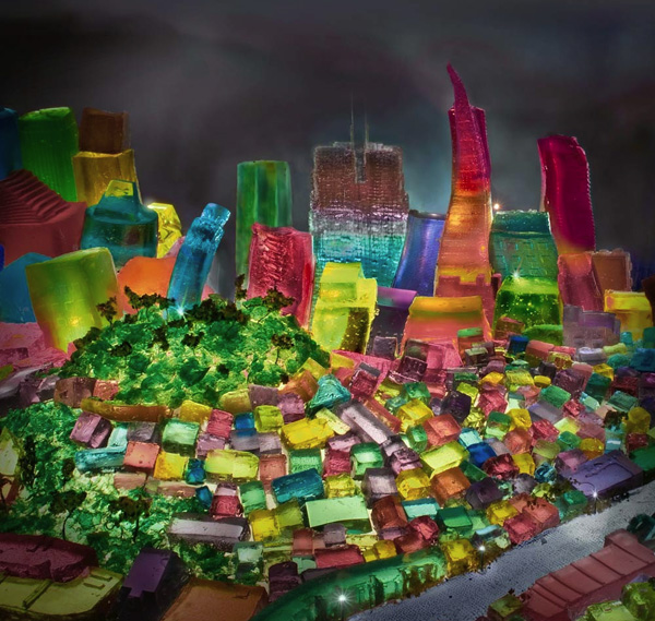 Các kiến trúc cao ốc quan trọng của San Francisco xuất hiện trong mô hình ằng kẹo gum của Hickok Các kiến trúc cao ốc quan trọng của San Francisco xuất hiện trong mô hình ằng kẹo gum của Hickok