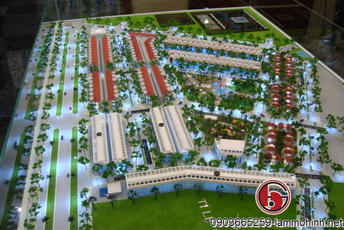 Ánh sáng bên trong công trình và đèn đường tạo nên 1 khung cảnh rực rỡ cho mô hình Ánh sáng bên trong công trình và đèn đường tạo nên 1 khung cảnh rực rỡ cho mô hình