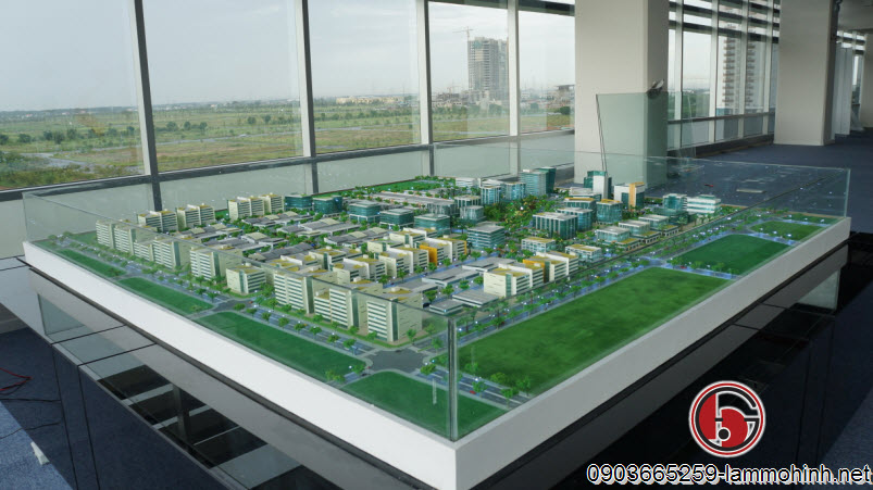 Mô hình kiến trúc Mapletree tại vị trí mới với trung tâm hành chính tập trung ở đằng xa Mô hình kiến trúc Mapletree tại vị trí mới với trung tâm hành chính tập trung ở đằng xa