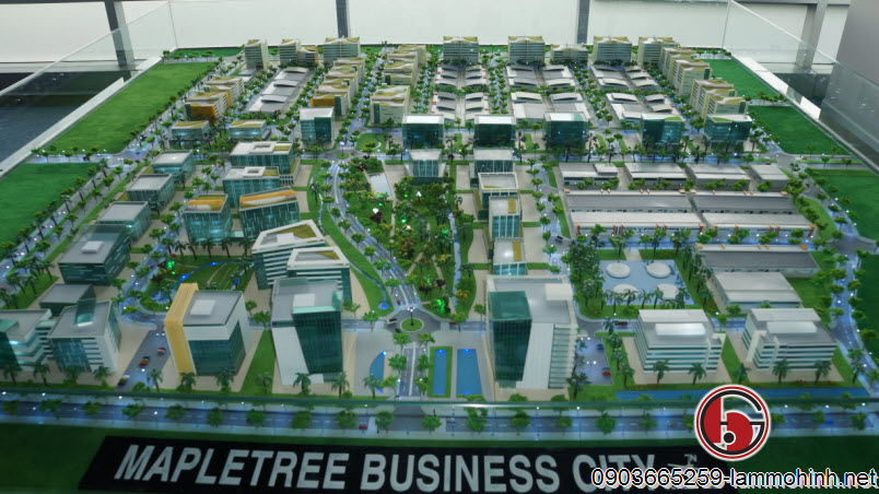 Phần cây xanh cảnh quang được tạo màu mới giúp mô hình xanh tươi và bắt mắt