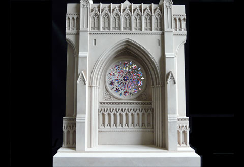 Mô hình kiến trúc của sổ hoa hồng trong kiến trúc Gothic Mô hình kiến trúc của sổ hoa hồng trong kiến trúc Gothic