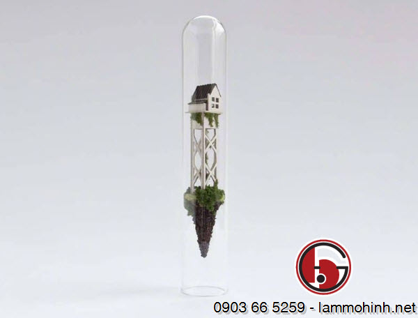 Sản phẩm của Micro Matter là các mô hình kiến trúc với kích thước Nano của các công trình quen thuộc từ nông thôn đến thành thị được được đặt trong các ống nghiệm ngược Sản phẩm của Micro Matter là các mô hình kiến trúc với kích thước Nano của các công trình quen thuộc từ nông thôn đến thành thị được được đặt trong các ống nghiệm ngược