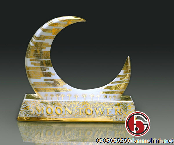 Trong ảnh là mô hình kiến trúc của công trình Moon Tower. Trong ảnh là mô hình kiến trúc của công trình Moon Tower.