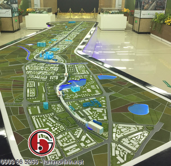 Mô hình quy hoạch toàn tuyến Cát Linh Hà Đông tại vị trí trưng bày - Ga La Khê Mô hình quy hoạch toàn tuyến Cát Linh Hà Đông tại vị trí trưng bày - Ga La Khê