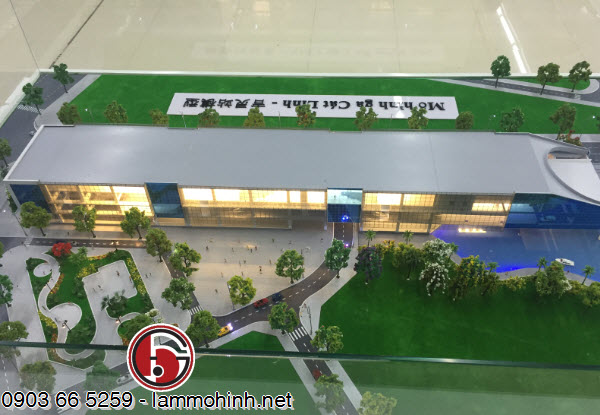 Mô hình kiến trúc nhà ga Cát Linh nhìn từ công viên Mô hình kiến trúc nhà ga Cát Linh nhìn từ công viên