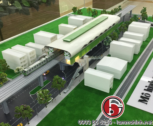 Mô hình kiến trúc nhà ga La Khê nhìn từ trên cao Mô hình kiến trúc nhà ga La Khê nhìn từ trên cao