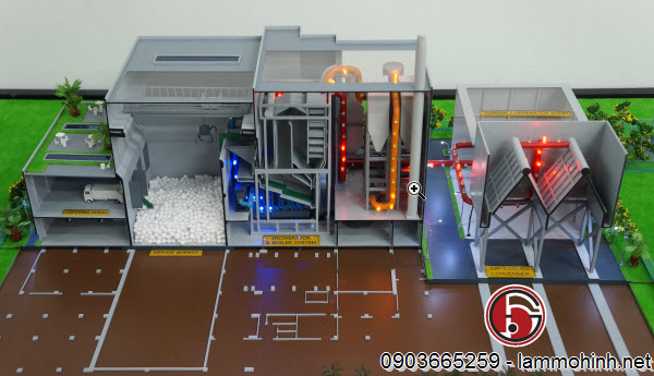 Mô hình kiến trúc được trang bị hệ thống chiếu sáng chuyển đông mô tả các hướng di chuyển của dây chuyền Mô hình kiến trúc được trang bị hệ thống chiếu sáng chuyển đông mô tả các hướng di chuyển của dây chuyền