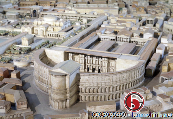 Mô hình kiến trúc của nhà hát Pompeus ở Campo Marzio Mô hình kiến trúc của nhà hát Pompeus ở Campo Marzio