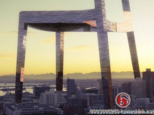 Mô hình kiến trúc độc đáo hình cái ghế Mô hình kiến trúc độc đáo hình cái ghế